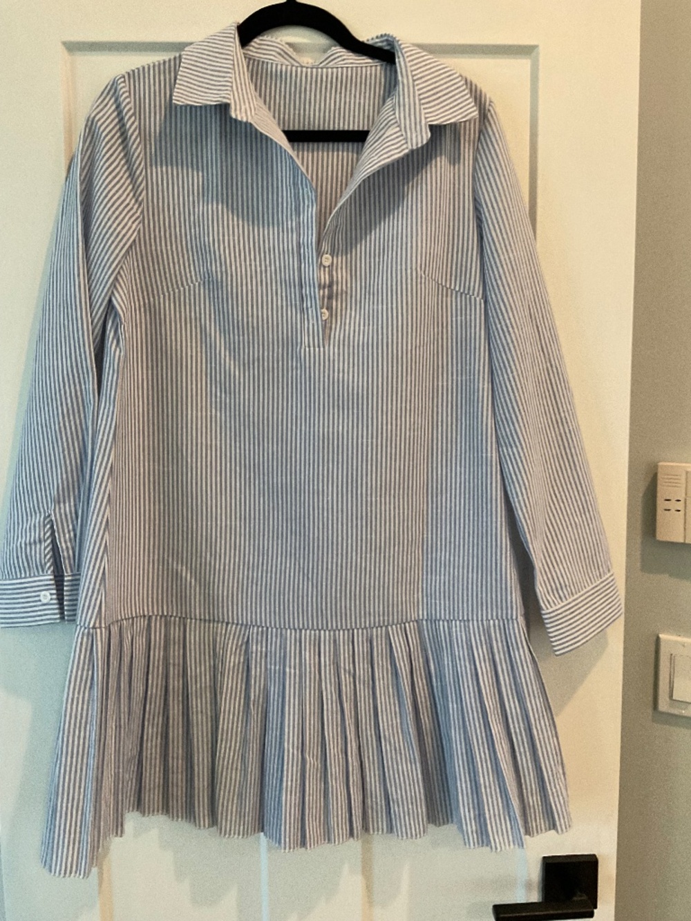 Blue White Cotton Dress